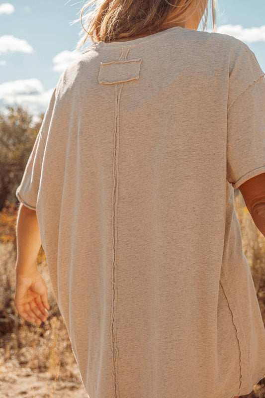 Back view of Hemp Organic Cotton Unisex T-Shirt. 